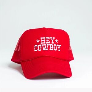 Hey Cowboy Rustler Red Trucker Hat OSFA
